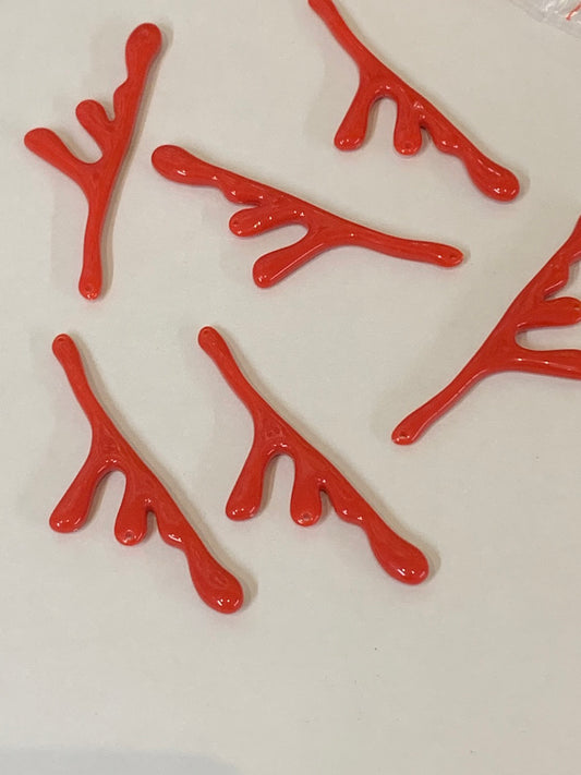 45mm coral stick acrylic  red price per qty 1 /20875