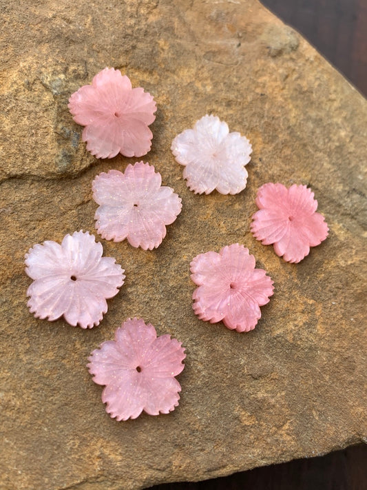 19mm resin with glitter rose flower button 21057