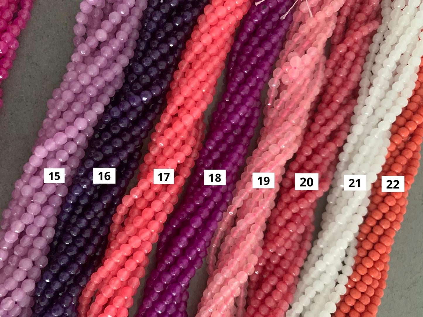4mm Jade faceted strand qty 90 per strand 21566