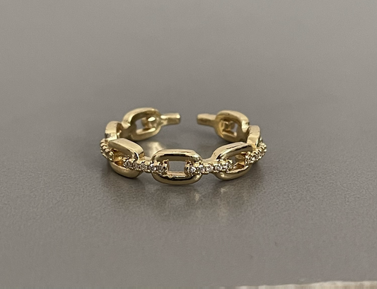 Chain Pave Ring qty1  22275