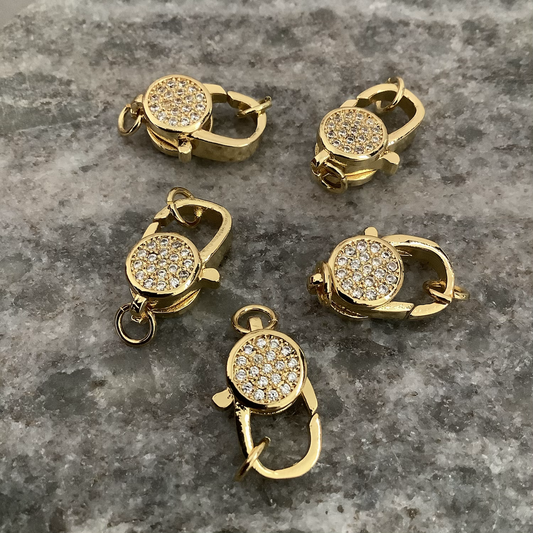 15mm Round Pave Lobster Qty1- 23492
