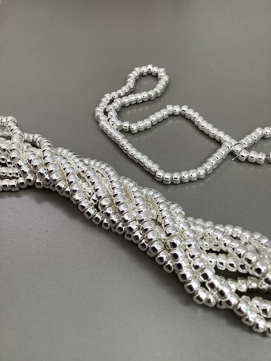 6x3mm Hematite Wide Hole Silver/Gold qty1- 22625/22624