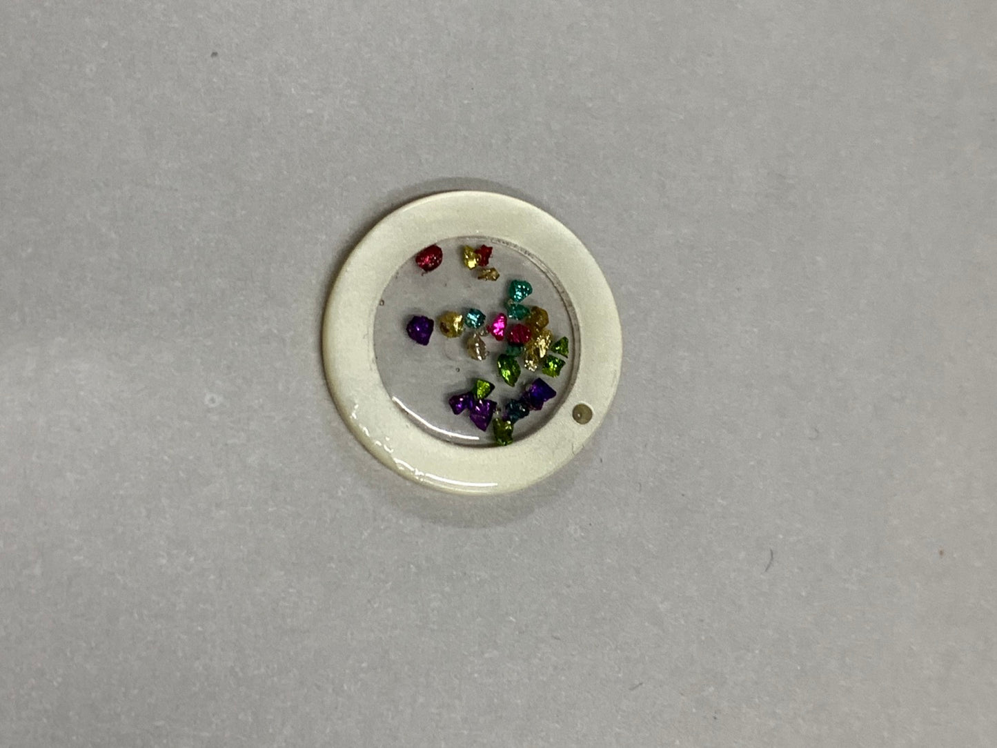 Resin with glitter pendant