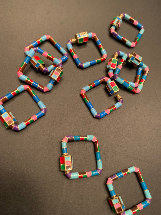 25mm Square multicolor Lock / Cierre Cuadrado 19848