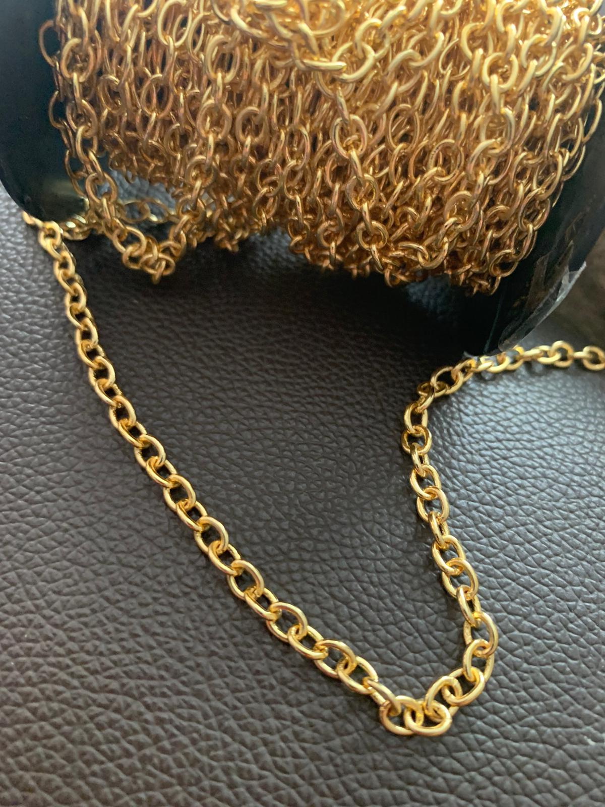 6x4mm oval chain enchapada per feet / por pies 17315
