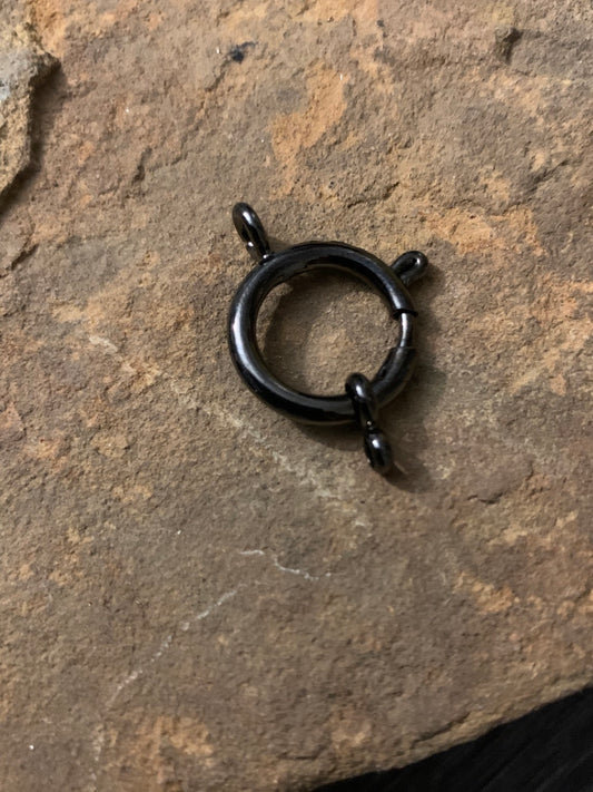 18mm gun metal color sp-ring / cierre qty 1