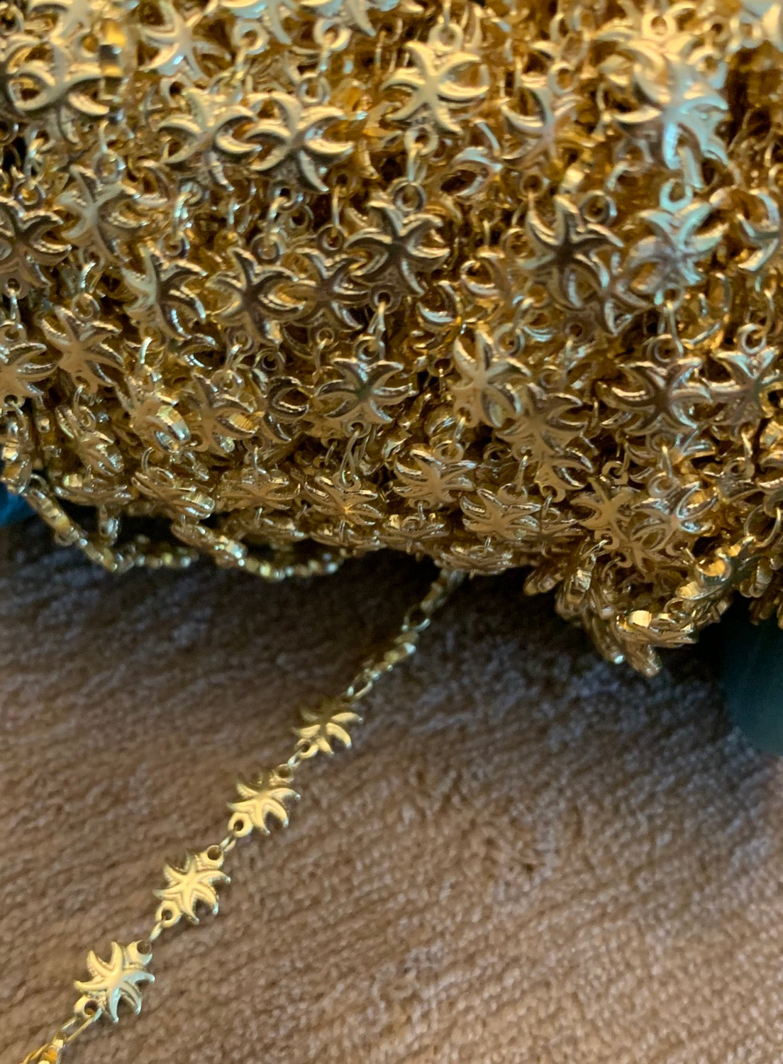 6mm starfish chain gold durable by ft por pie 19385