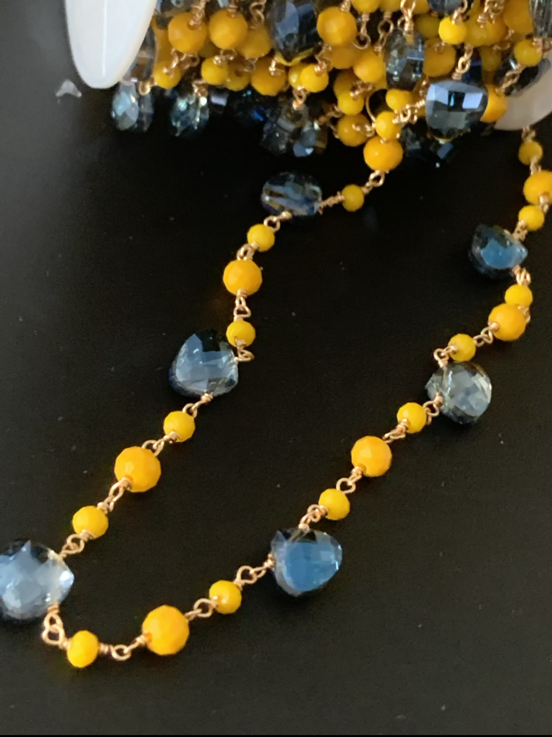 Yellow with blue drop by ft