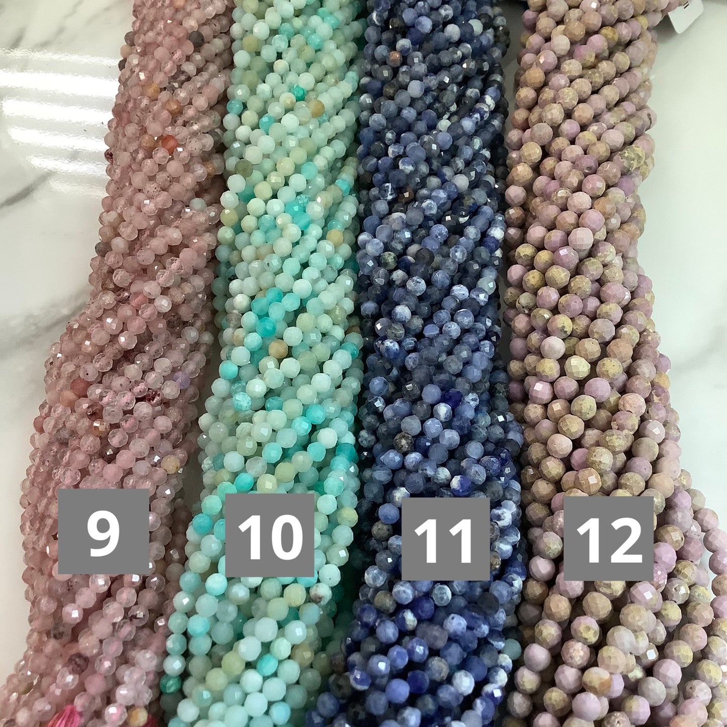 3mm Different Gemstones Qty1- 22706/22707/22708/22709/22710