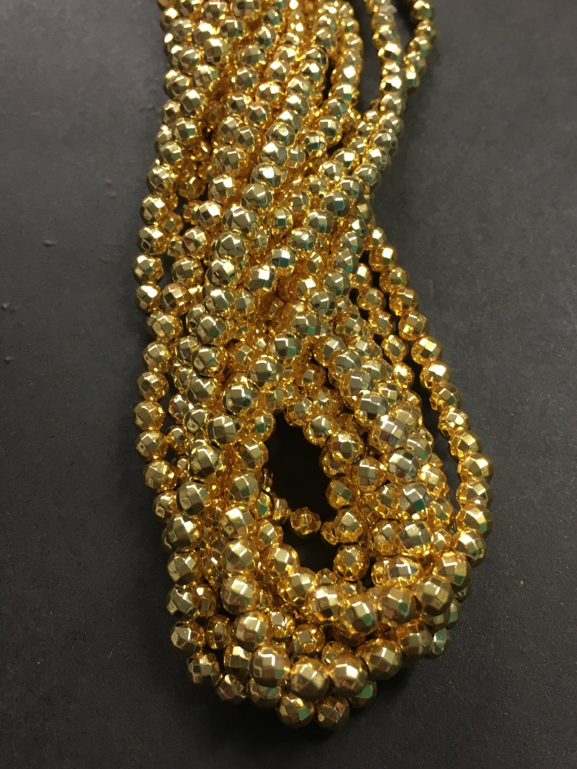 3mm faceted Rondelle Hematite Qty 125 aprox15401