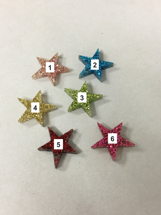 20mm Glitter Star