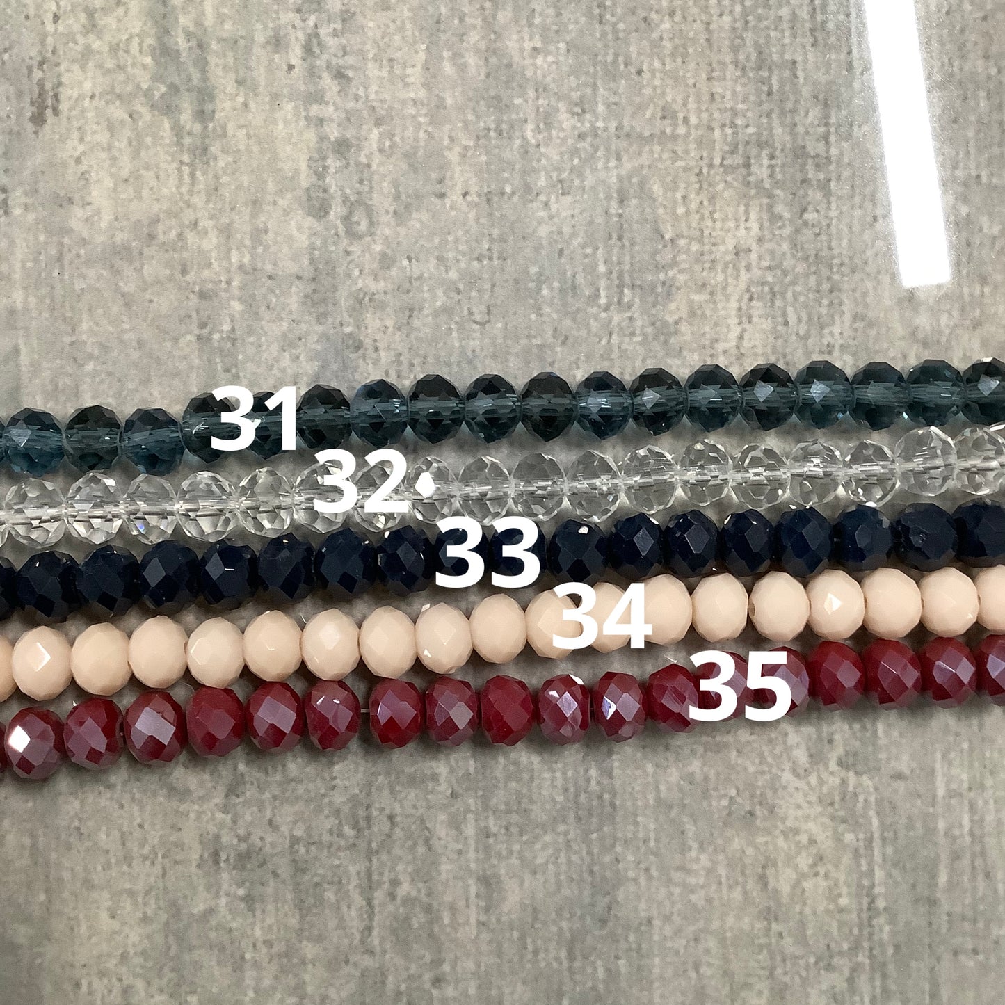 8mm Cristal Rondelle Strand