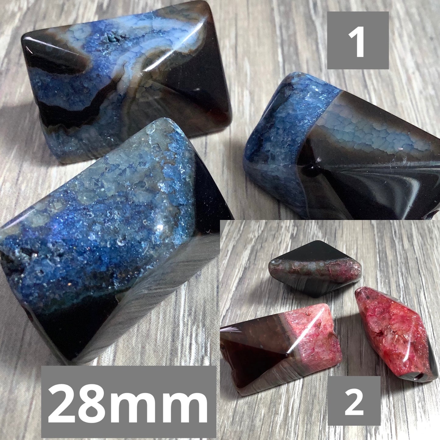 Rectangle Pointed Agate Qty1- 23521/23522/23542