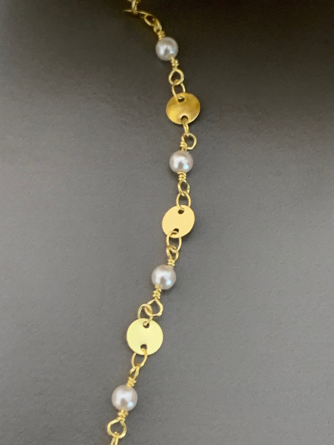 Pearl Chain with Coin per feet 21596