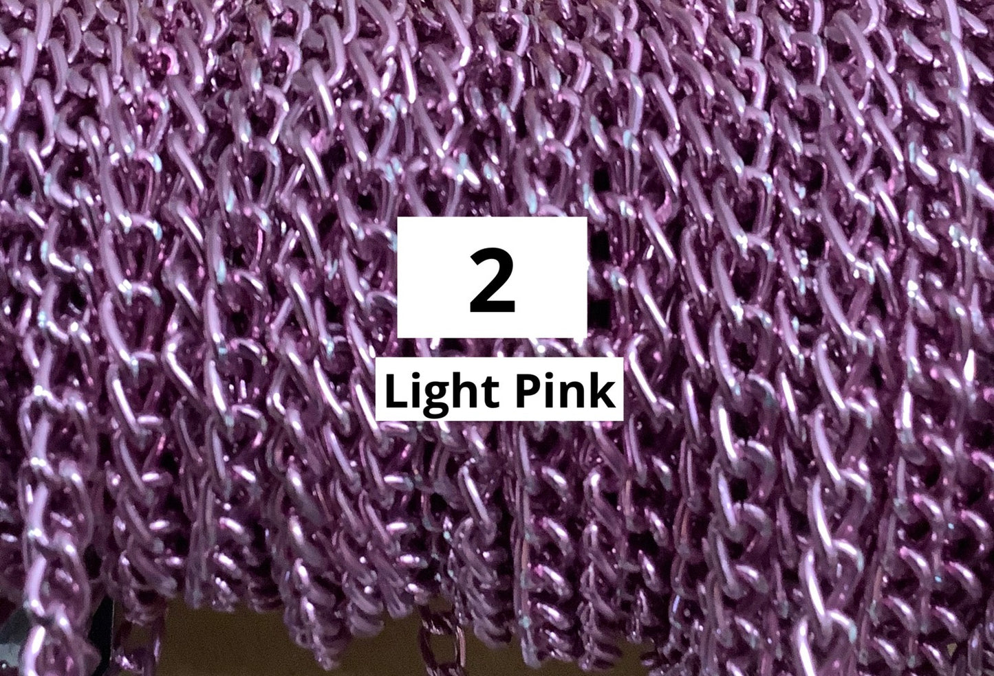 Different acolors Chain aluminum 1 yard 20022