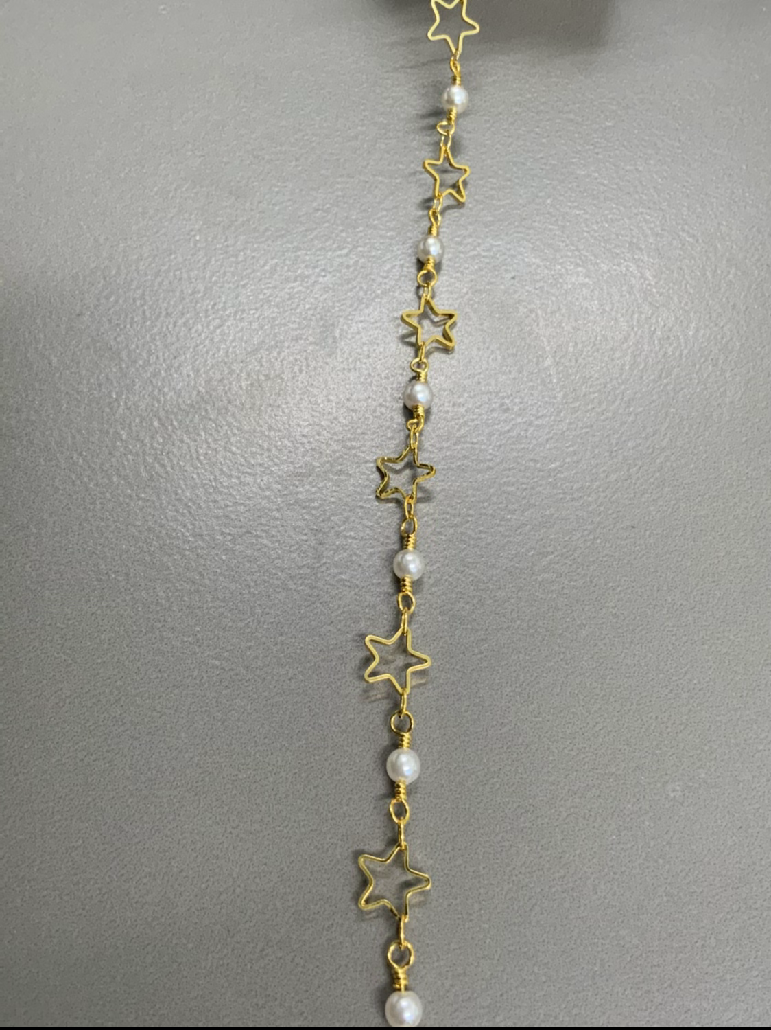 Star with Pearls Chain per feet 21501