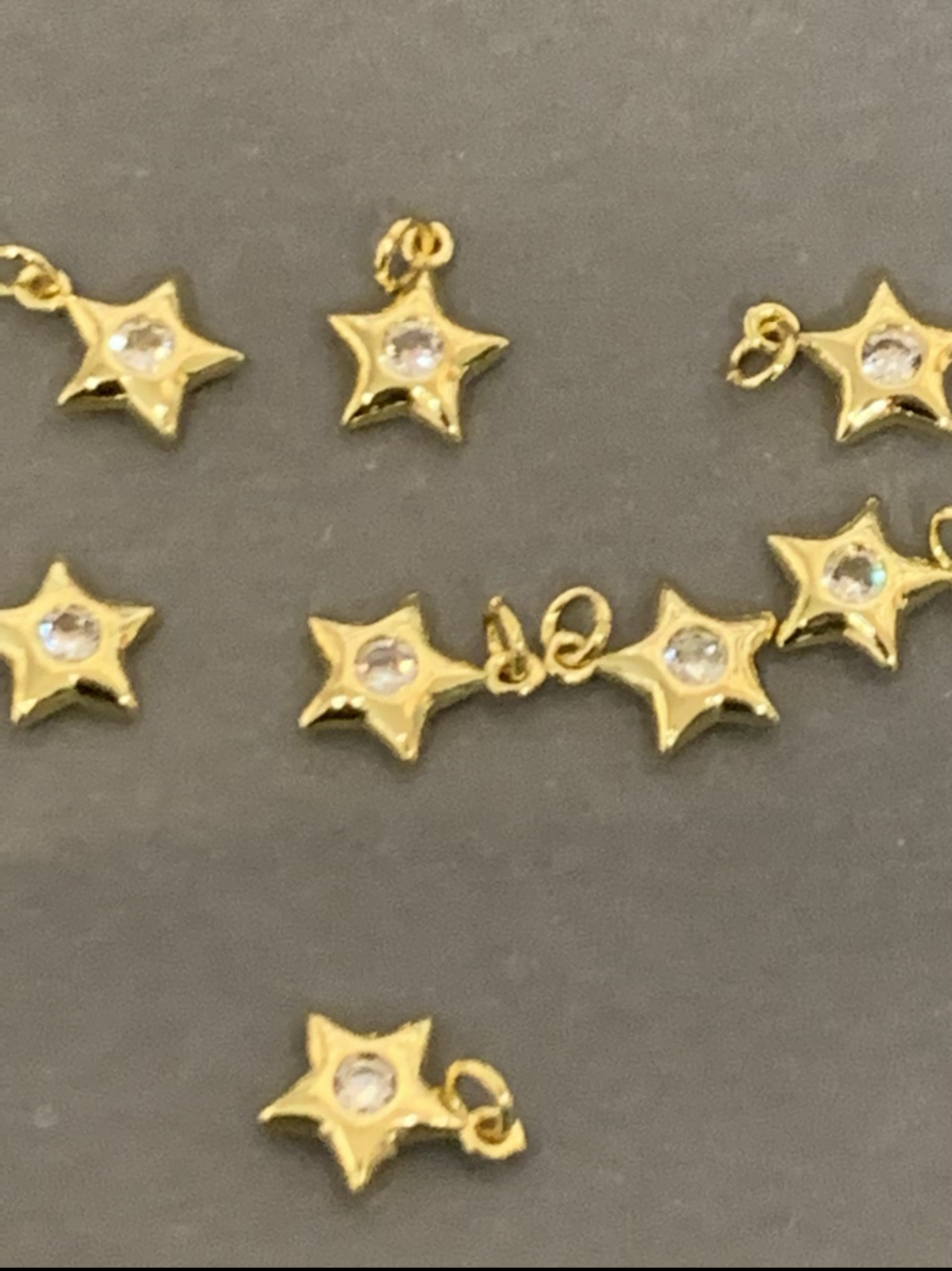 8mm star 5 gold w/pave 21514