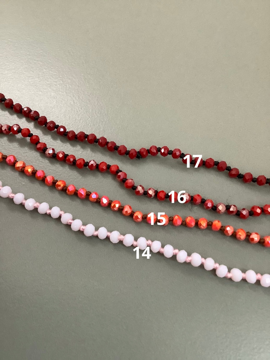 4mm Knotted Necklace qty 1 - 15047