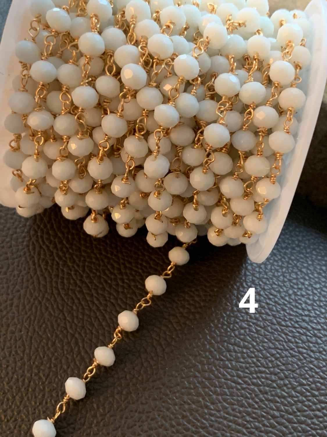 Chain wrapped with 6x4 crystals  por pie by ft 21159