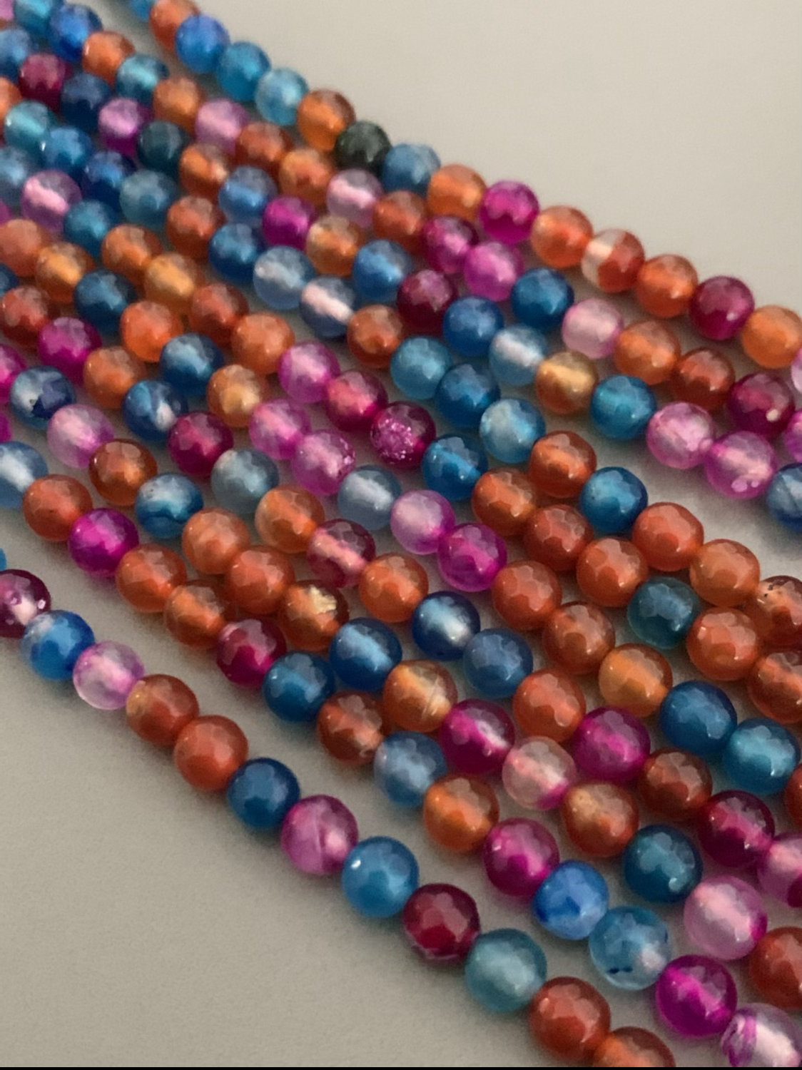 6mm multicolor ágata strand 21531