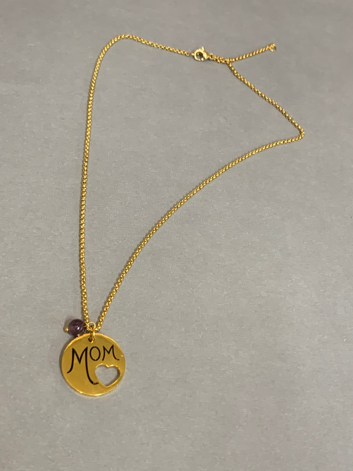 Mom charm stainless steel chain included