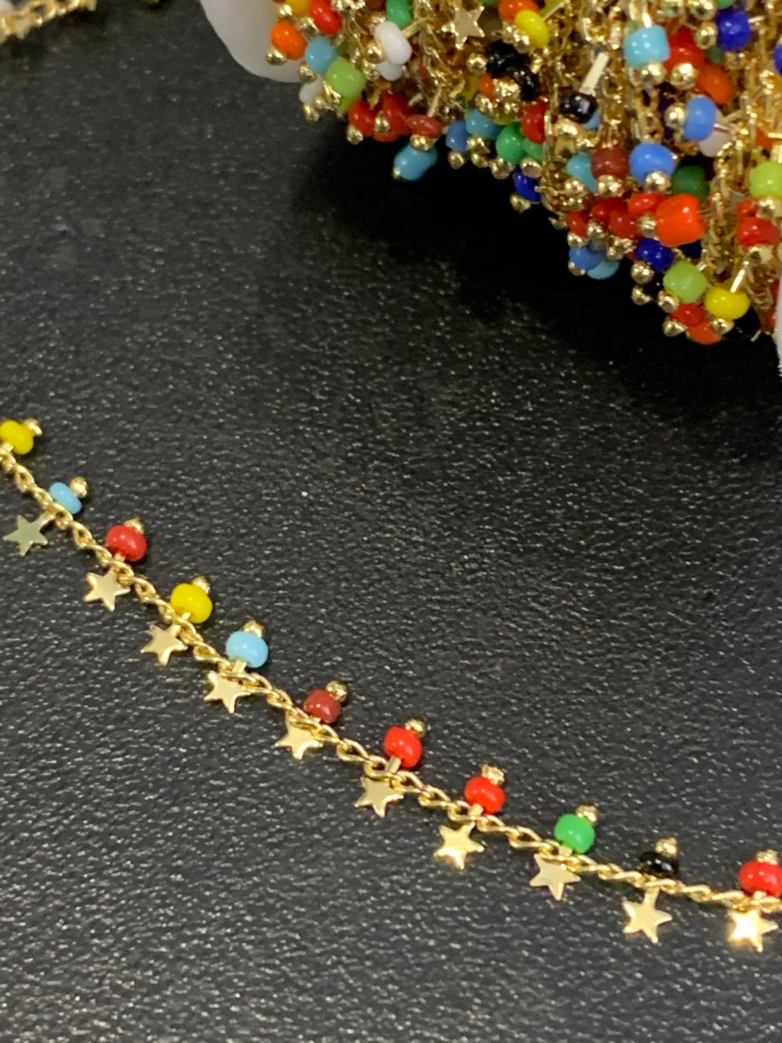 multicolor bead chain by foot 20937