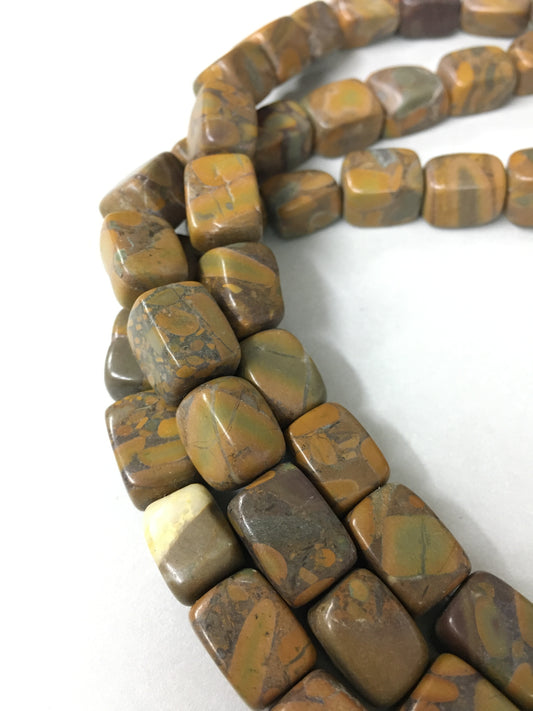13-15mm Rectangle Tiger Eye Strand / Ojo de Tigre