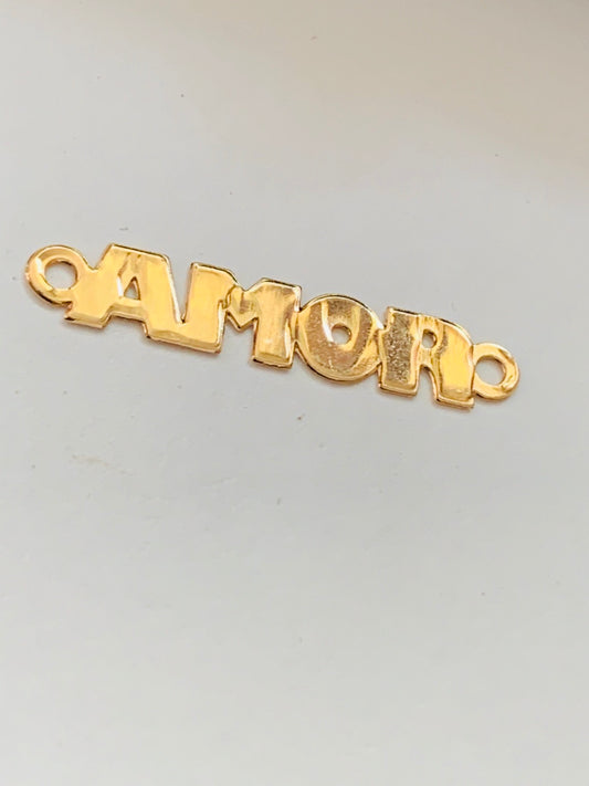 Amor Word Gold Connector qty1- 14471