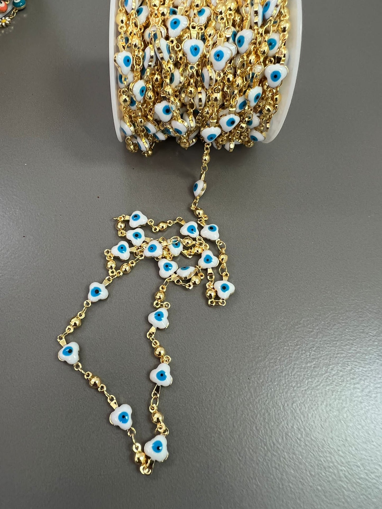 Clover eye chain 18k 24875