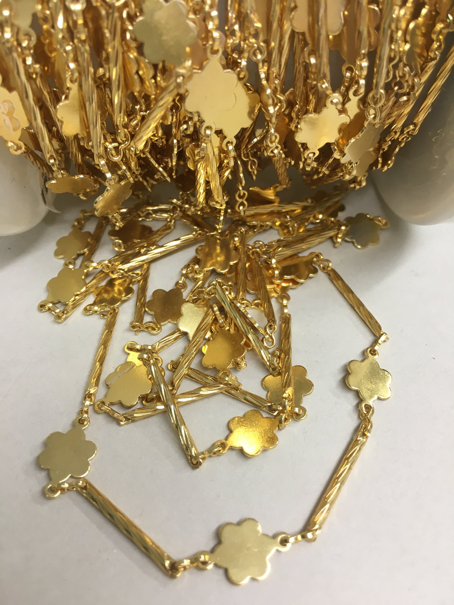 9mm Flower with Bar Chain / Cadena con Flores 19386