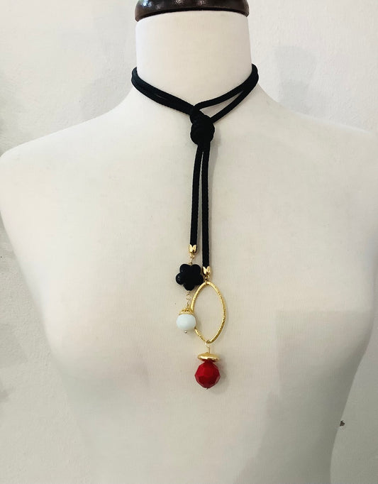 Black Climbing Cord Necklace kit all materials included Qty1- 23439