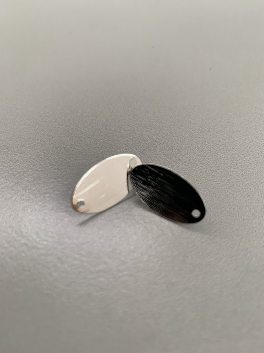 18.5x10.5mm Oval 1 Pair Silver 20980