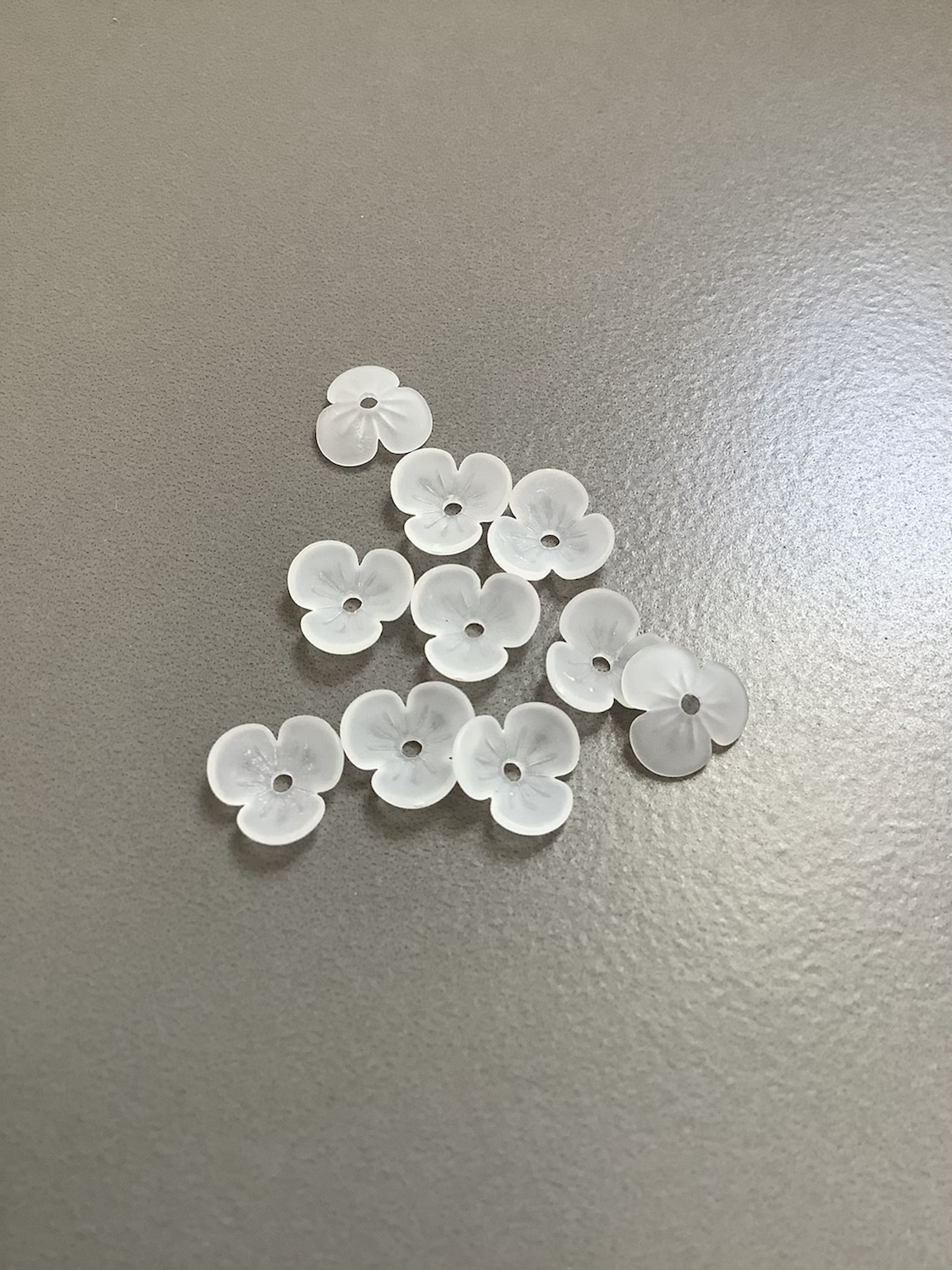 9.5mm Button Flower Acrilic qty10- 22447