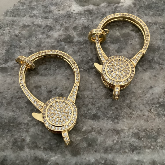 37x22mm Big Zirc Clasp Qty1- 23484