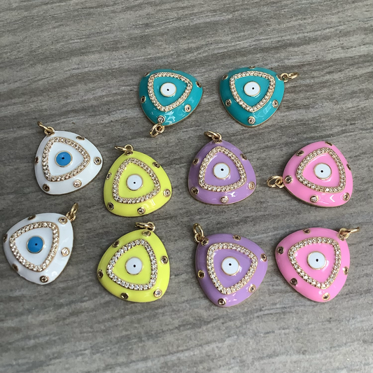 18mm Triangle Eye With Pave Qty1- 23509