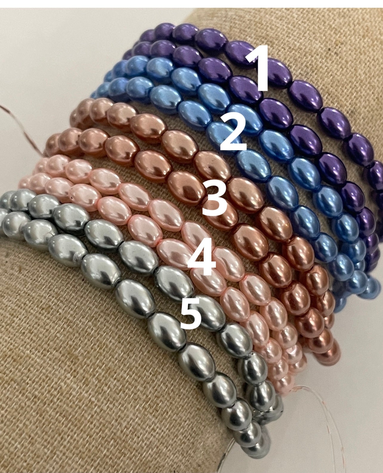 7mm cristal pearl oval 16 inch long