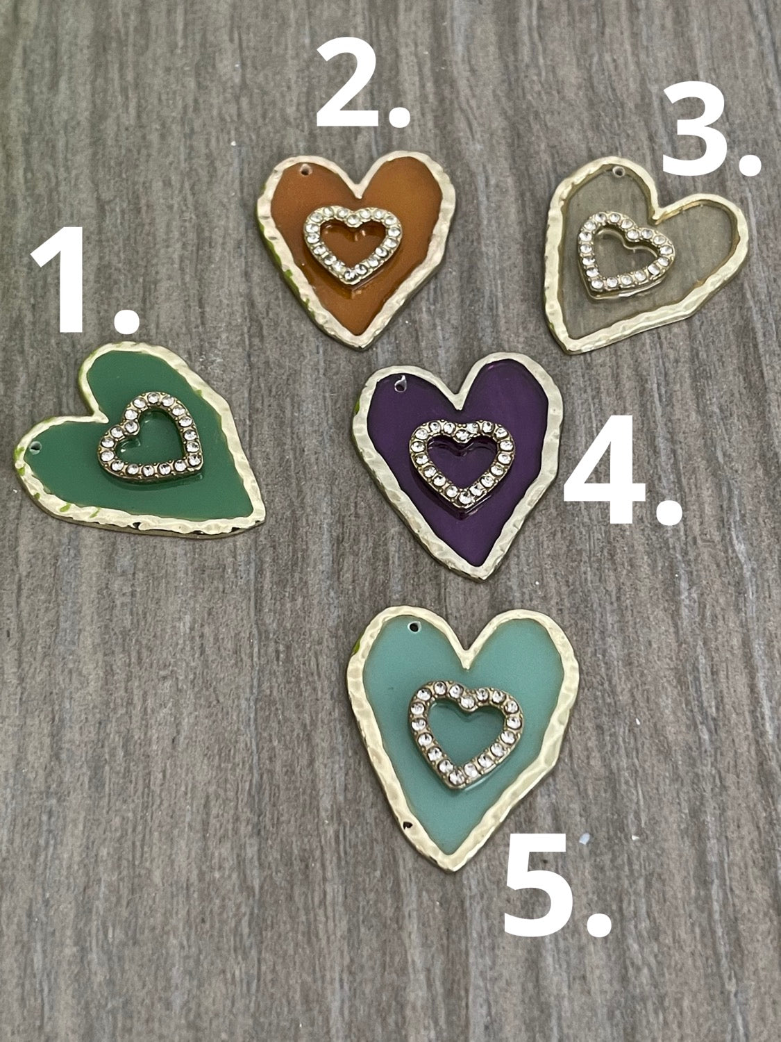 38mm Resin Heart qty1 22113