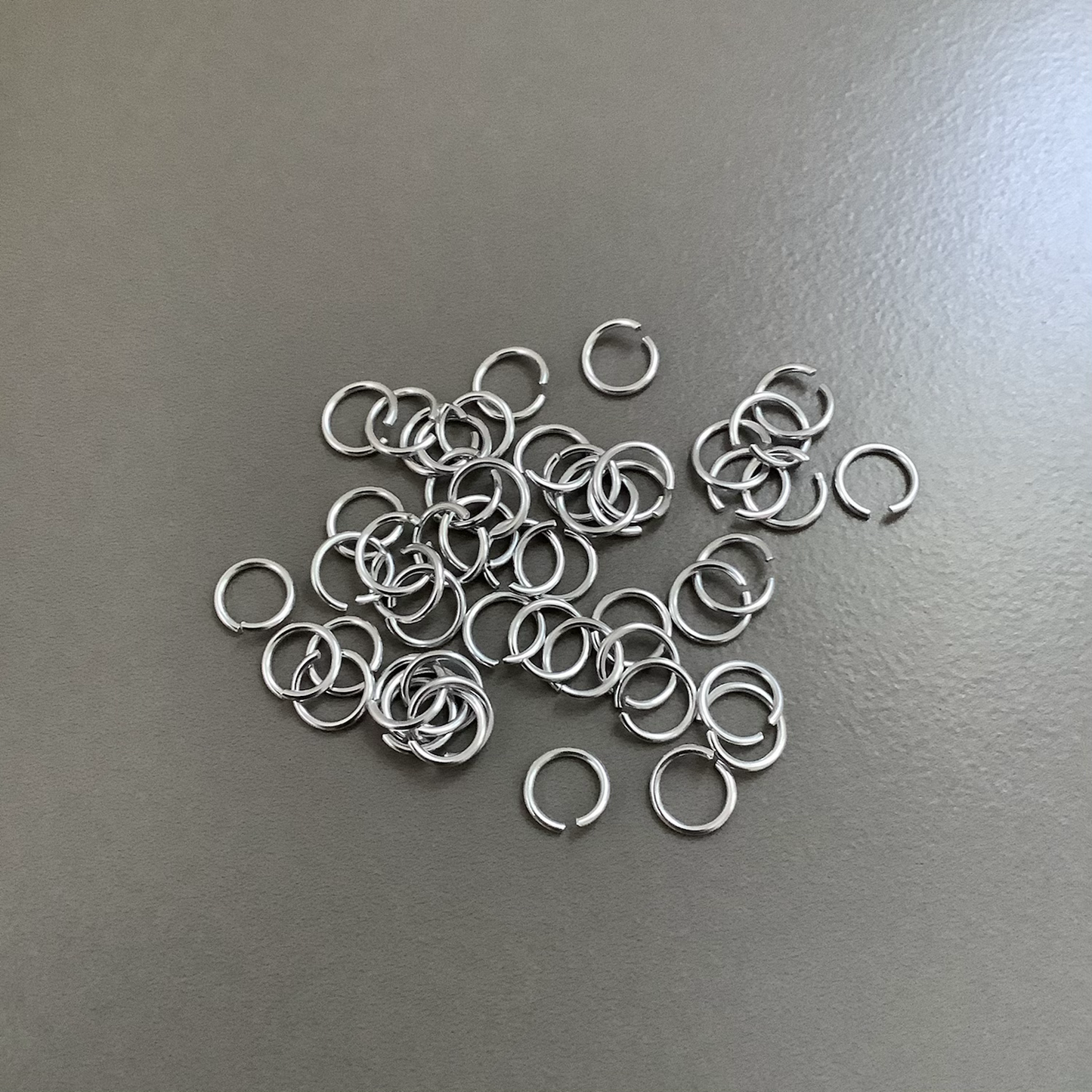 0.9x8mm Aluminum Jumring Qty50- 22828