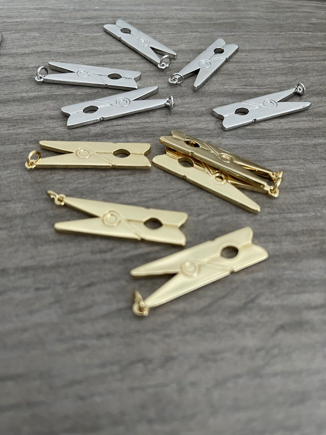 37mm clip silver/gold 22154