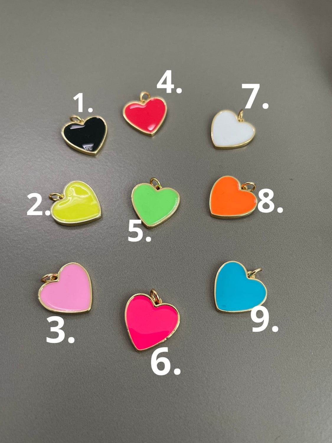 16mm Enamel Heart qty1