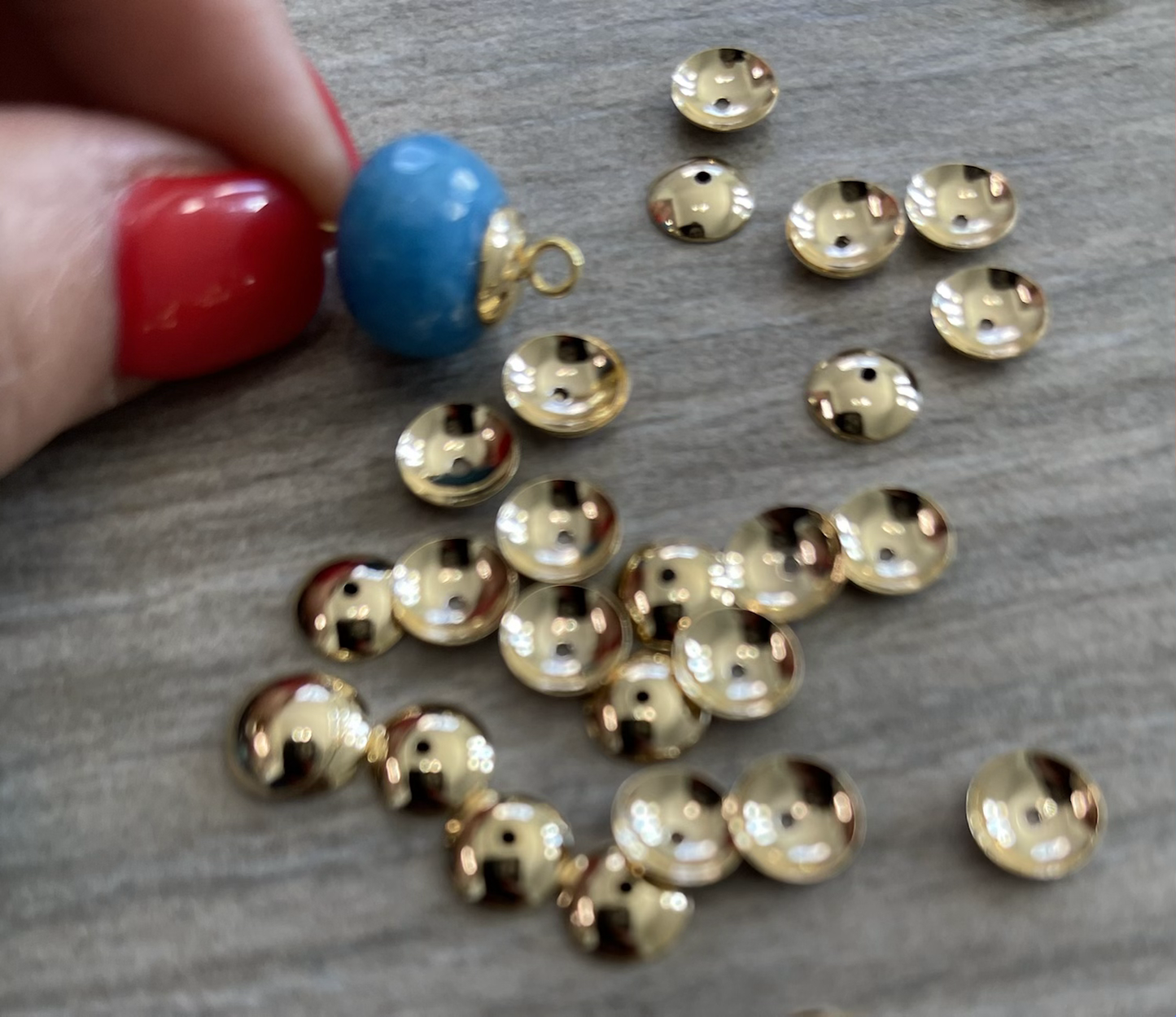 8mm Gold Filled Emd Cap qty10- 22435