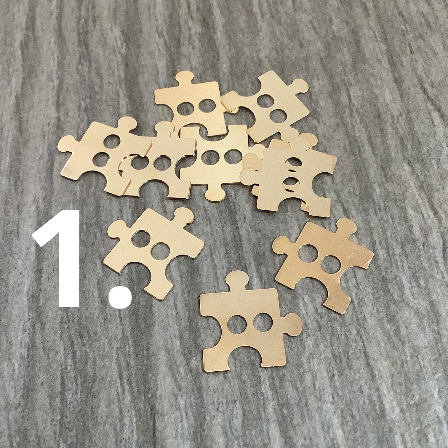 12mm Button Charms Goldfilled qty1- 22556/22542/22541