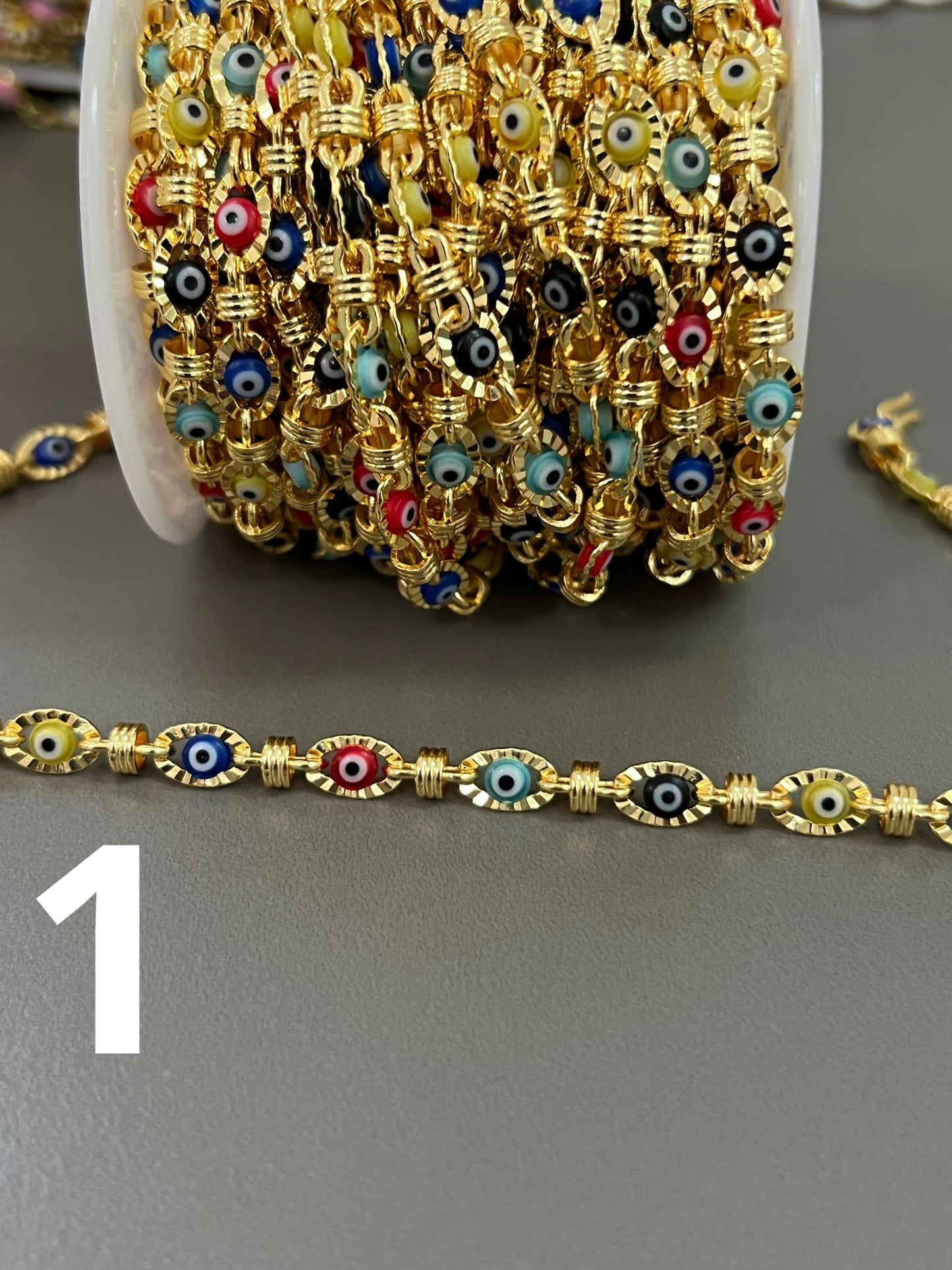 Oval link with eye chain 24884/24876