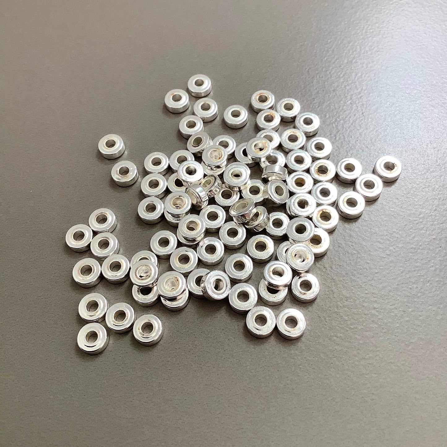 5x7mm Rondell Hemat Half Silver qty1- 22480