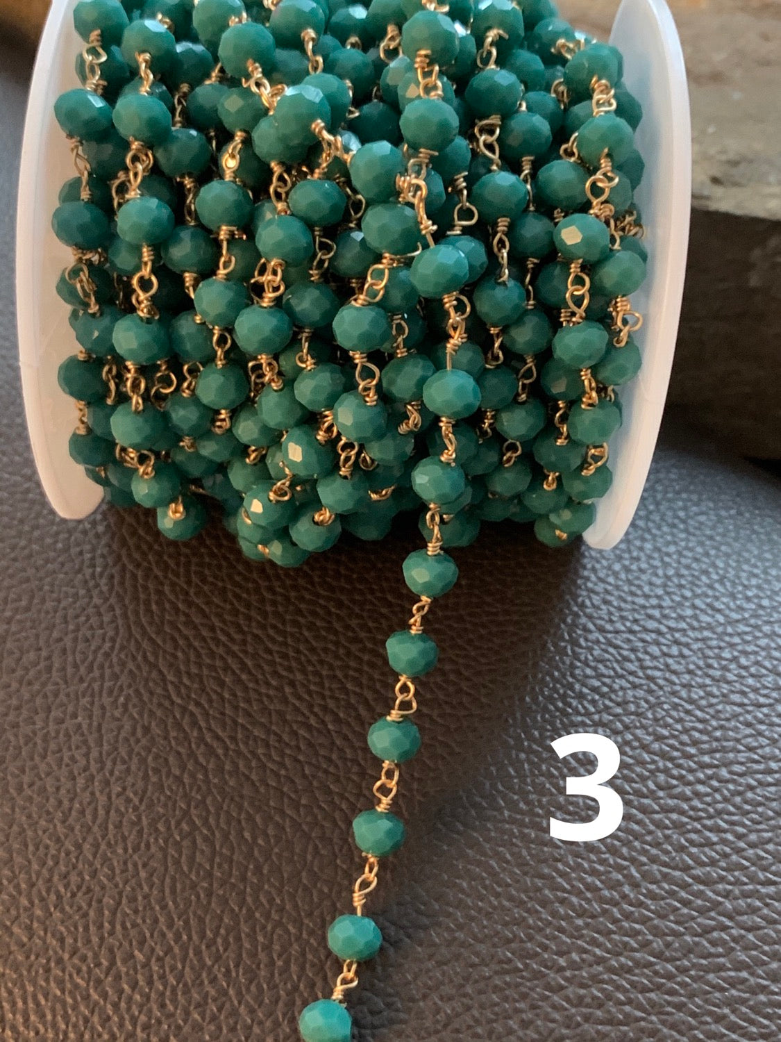 Chain wrapped with 6x4 crystals  por pie by ft 21159