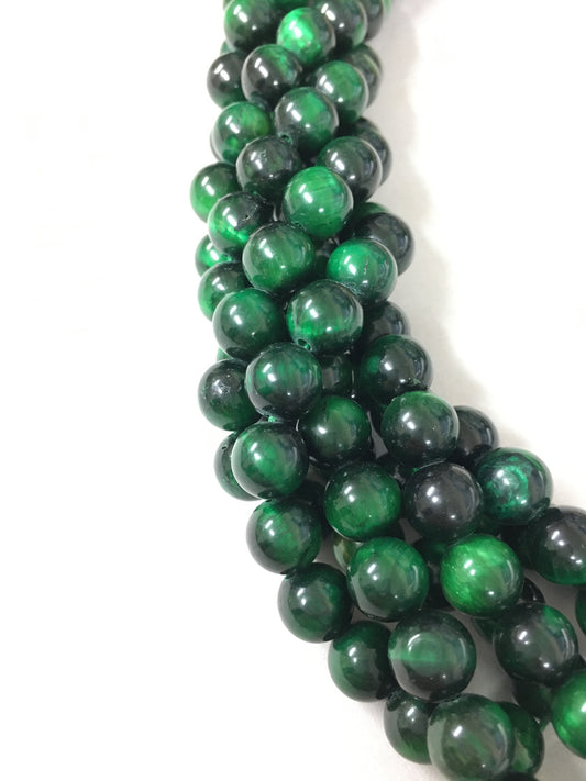 8mm Green Tiger Eye Strand / Ojo de Tigre