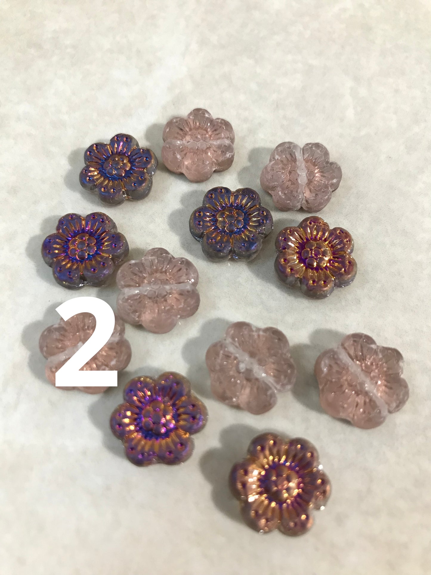 13mm Czech Flower Qty1- 24061