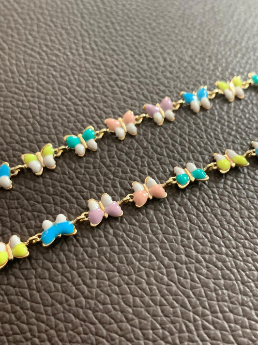 Colorfull Butterfly Chain by feet/ por pies 21188
