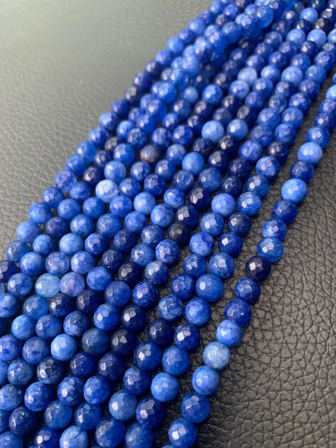 6mm agate faceted Qty 60 beads per strand 21966