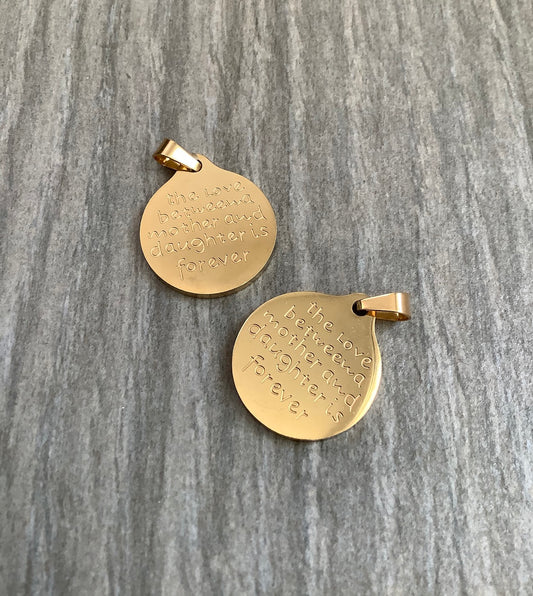 26x23mm Stainless Steel Charm Mom qty1- 22668